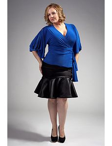 The Annie Blouse in Cobalt Blue by Queen Grace