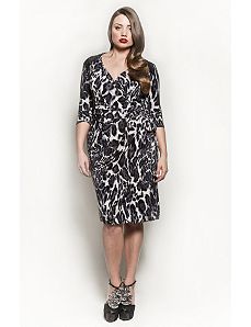 The Serena Dress in Grey Leopard by Queen Grace