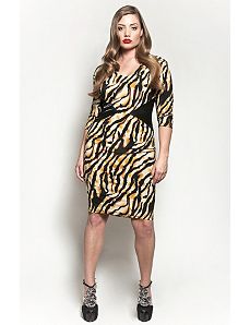 The Claire Dress in Tiger Print by Queen Grace