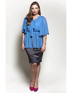 The Kara Blouse in Blue Lagoon by Queen Grace