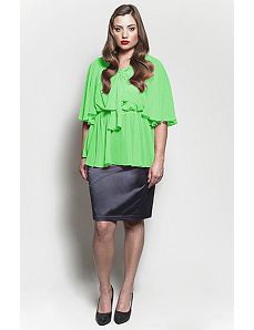 The Kara Blouse in Key Lime by Queen Grace