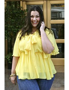 The Kara Blouse in Yellow by Queen Grace