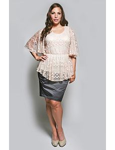 The Kara Blouse in Creamy Rose Lace by Queen Grace