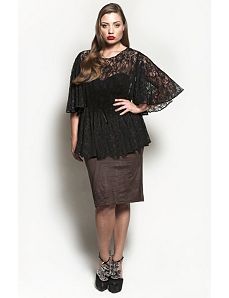 The Kara Blouse in Black Lace by Queen Grace