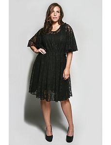 The Karrie Dress in Black Lace by Queen Grace