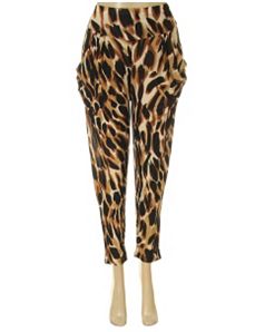 High Rise Animal Print Harem Pant by Re/Dress