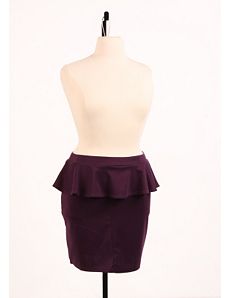 Perfect Peplum Skirt Plum by Re/Dress
