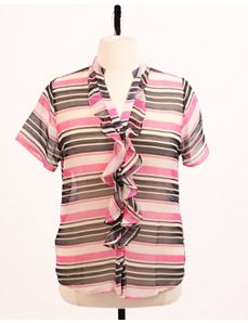 Candy Striper Sheer Top by Re/Dress