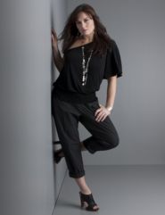 One Shoulder Top, Carrot Crop Pants