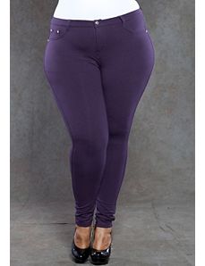 Zoe Jeggings in Eggplant by SWAK Designs