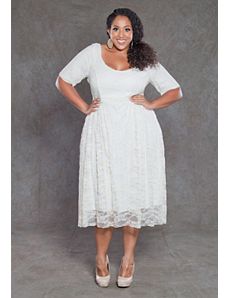 Kara Lace Dress in White by SWAK Designs