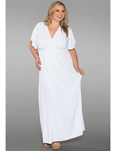 Classic Plus Size Maxi Dress in White by SWAK Designs
