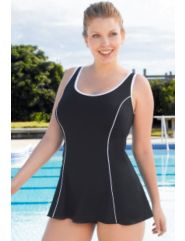 Aquatic Sporty Signature Princess Seam Swimdress by Beach Belle