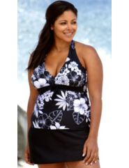 Beach Belle Halter Tie Front Skirtini by Beach Belle