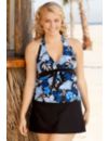 Beach Belle Blue Maui Halter Tie Front Skirtini