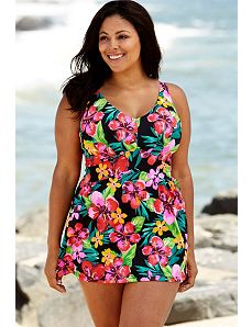 Montego Bay V-Neck Swimdress by Beach Belle