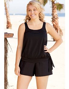 Black Blouson Shortini by Beach Belle