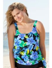 Beach Belle Blouson Tankini Top by Beach Belle