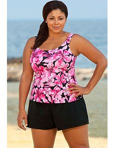 Honolulu Pink Tank Shortini by Beach Belle