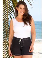 Beach Belle Nylon Plus Size Board Short by Beach Belle
