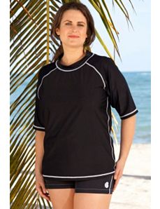Solid Black Rashguard by Beach Belle