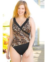 Longitude Big Cat Plus Size Surplice by Longitude