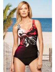 Christina Underwire Pink Side Shirred Tankini by Christina