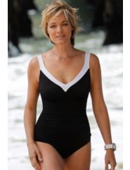 Reebok Chlorine Resistant V-Neck Swimsuit by Reebok