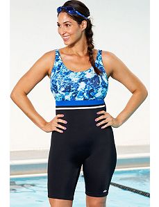 Color Blocked Abstract Water Unitard by Aquabelle