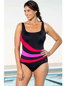Red and Orchid Spiced Swimsuit by Aquabelle