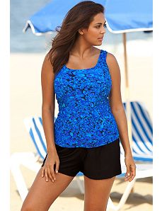 Periwinkle Feathery Animal Shortini by Beach Belle