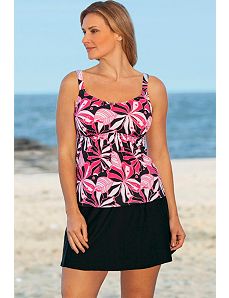 Tropical Pink Flared Skirtini by Beach Belle