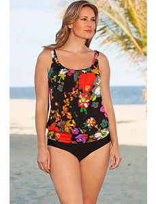 Mandarin Blouson Tankini by Penbrooke