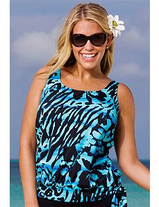 Abstract Rainforest Tankini Top by Beach Belle