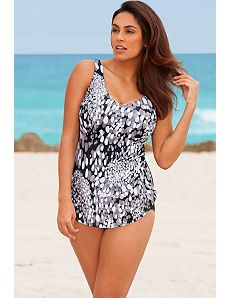 Dew Drops Sarong Front Swimsuit by Beach Belle
