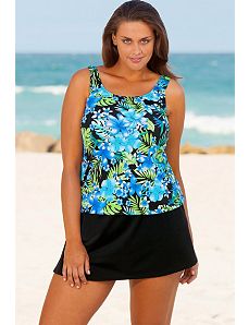 Blue Happy Tropical Skirtini by Beach Belle