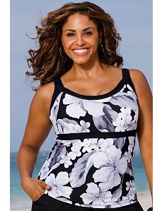 White Casablanca Empire Tankini Top by Beach Belle