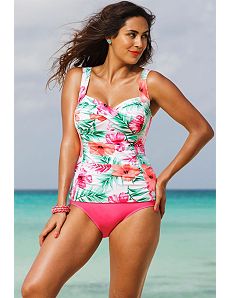 Pink Hibiscus Tankini by Swim Sexy