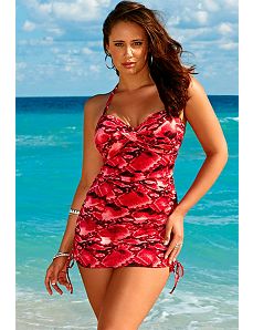 Snake Bandeau/Halter Swimdress by Infinity Blu