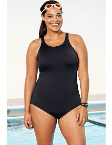 Chlorine Resistant! High Neck Swimsuit by Aquabelle