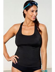 Chlorine Resistant! Racerback Tankini To by Aquabelle