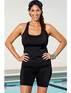 Chlorine Resistant! Black Bike Shortini by Aquabelle