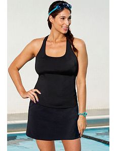 Black Racerback Skirtini by Aquabelle
