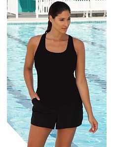 Chlorine Resistant DD Cup Cargo Shortini by Aquabelle