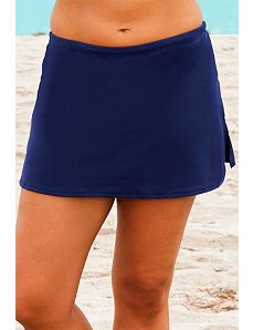 Navy Side Slit Skirt by Beach Belle