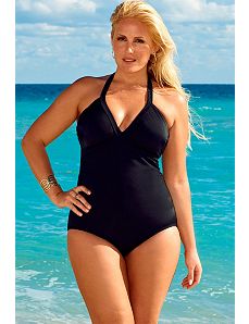 Swim Sexy Eclipse V-Neck Halter Swimsuit by Swim Sexy