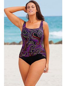 Pink Fabulous Sash Tank Swimsuit by Longitude