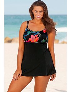 Thailand Plus Size Lingerie Swimdress by Longitude