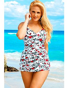 Rose Cross Back Swimdress by Swim & Sun