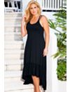 Black High/Low Cross Back Dress by Swim & Sun